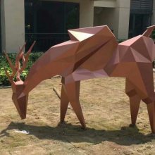 几何鹿雕塑厂家-彩绘鹿雕塑厂-彩绘几何鹿雕塑厂家图片——长安越凯工艺美术品商行